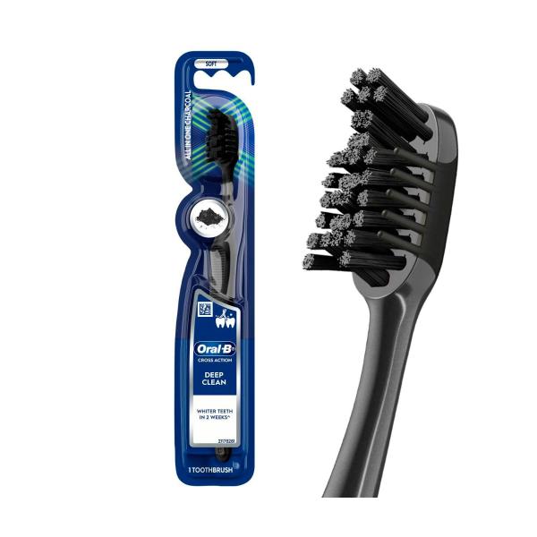 ORAL B CROSS ACTION CHARCOAL WHITENING TOOTHBRUSH 1 PACK
