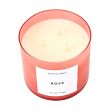 Rose Inspired Glass Candle