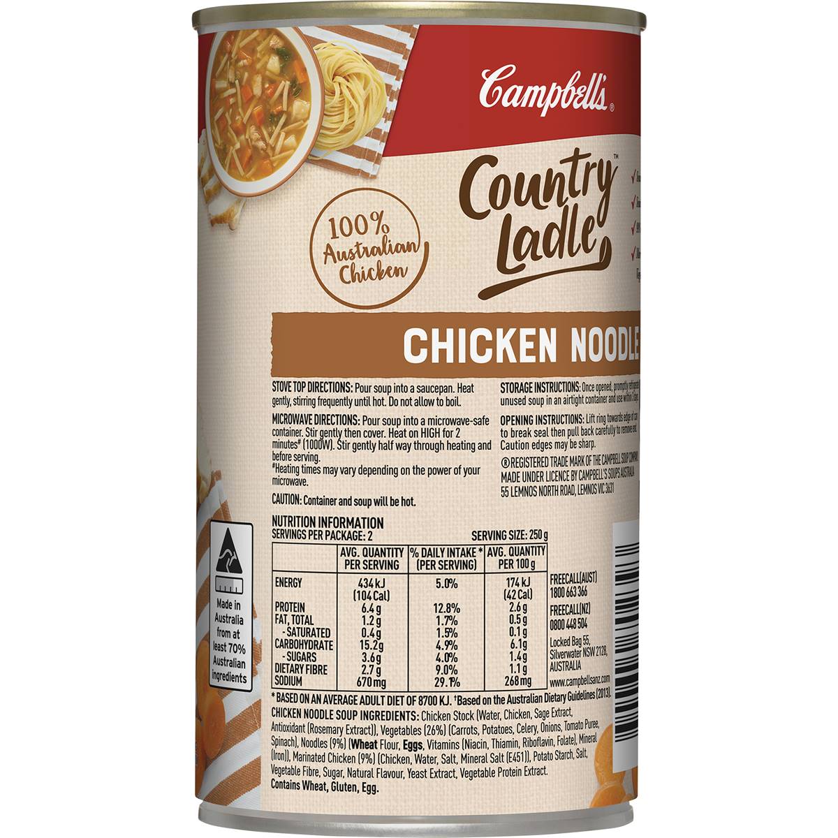 Campbell's Country Ladle Soup Chicken Noodle 500g