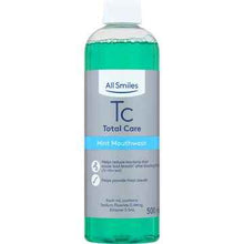 All Smiles Total Care Mint Mouthwash 500mL