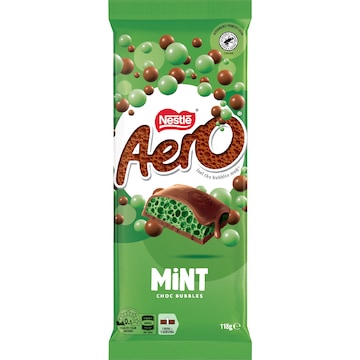 Aero Peppermint Milk Chocolate Block 118g
