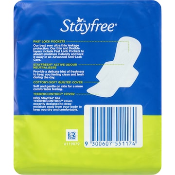 Stayfree Ultra Thin Regular Pads With Wings 14 pack