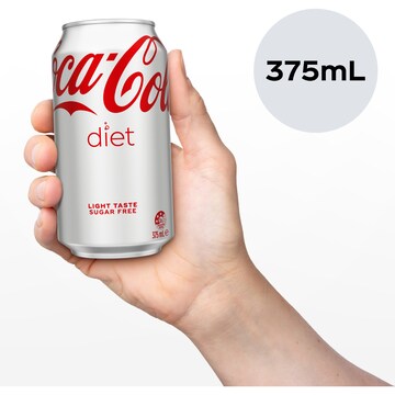 Coca-Cola Diet Soft Drink Cans 375mL x 24 pack