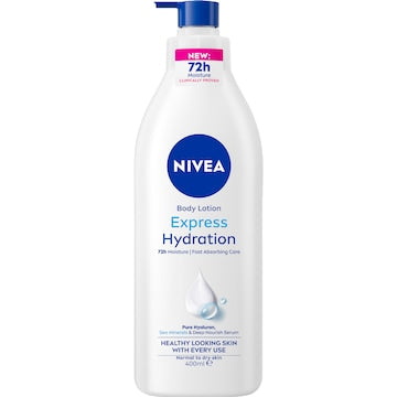 Nivea Express Hydration Body Lotion Fast Absorbing 72hr Moisture 400mL