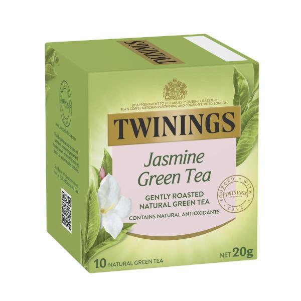TWININGS TEA BAGS GREEN TEA & JASMINE 10 PACK
