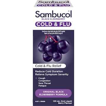 Sambucol Cough Syrups Cold & Flu Liquid 120mL