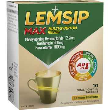 Lemsip Max Cold & Flu Multi Relief Hot Drink Lemon 10 pack