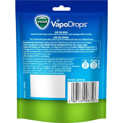 Vicks Vapodrop Throat Lozenges Original 24 Pack