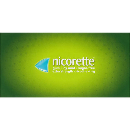 Nicorette Quit Smoking Extra Strength Nicotine Gum Icy Mint 75 Pack