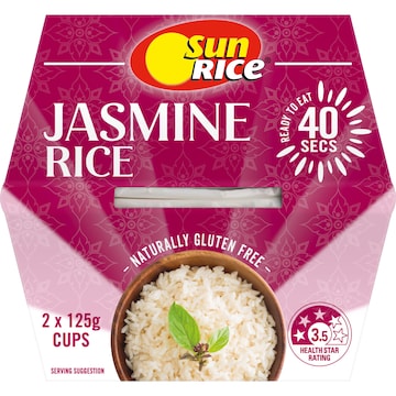 Sunrice Microwave Jasmine Rice Cup 125g x 2 pack
