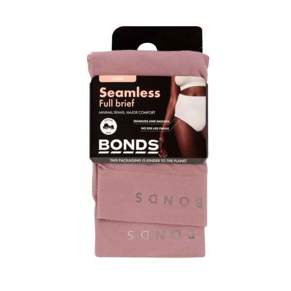 BONDS WOMENS SEAMLESS FULL BRIEF SIZE 16 2 PACK