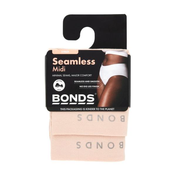 BONDS WOMENS SEAMLESS MIDI BRIEF SIZE 12