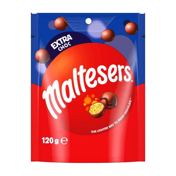 MALTESERS EXTRA CHOCOLATE SNACK AND SHARE BAG 120G