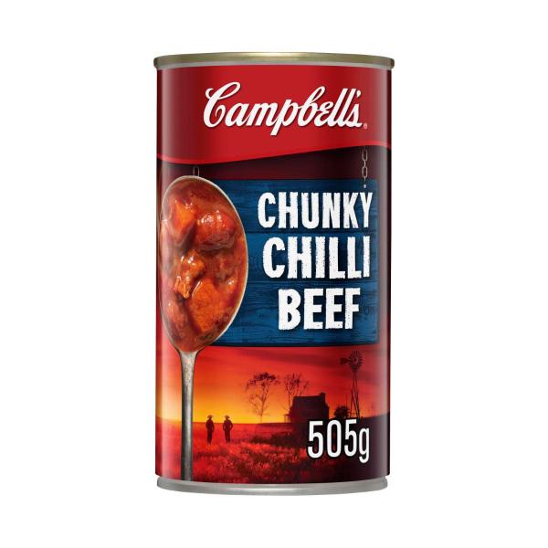 CAMPBELLS CHUNKY SOUP CHILLI BEEF 505G