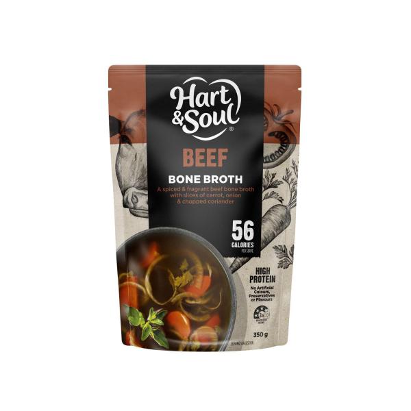 HART & SOUL BEEF LOW CALORIE BONE BROTH SOUP 350G