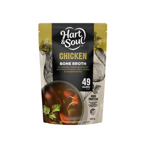 HART & SOUL CHICKEN LOW CALORIE BONE BROTH SOUP 350G