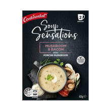 CONTINENTAL SENSATIONS SOUP MUSHROOM BACON 2S 48G