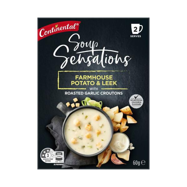 CONTINENTAL SENSATIONS 2S SOUP FARMHOUSE POTATO & LEEK 60G