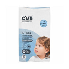 CUB NAPPY PANTS SIZE 4 JUMBO (10-15KG) 50 PACK
