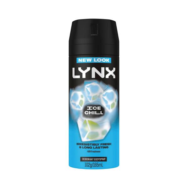 LYNX DEODORANT BODY SPRAY ICE CHILL 165ML