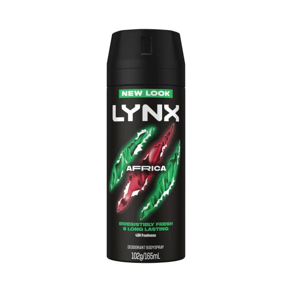 LYNX DEODORANT BODY SPRAY AFRICA 165ML