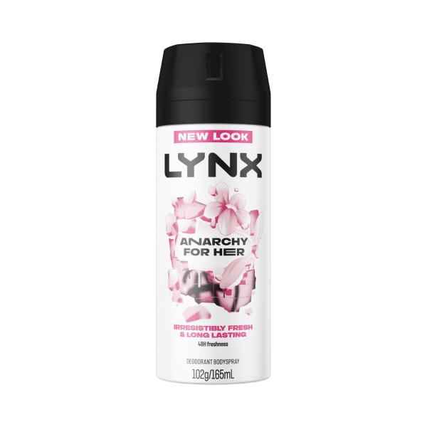 LYNX WOMEN DEODORANT BODY SPRAY ANARCHY FOR HER 165ML