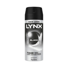 LYNX DEODORANT BODY SPRAY 72HR ANTIPERSPIRANT BLACK 165ML