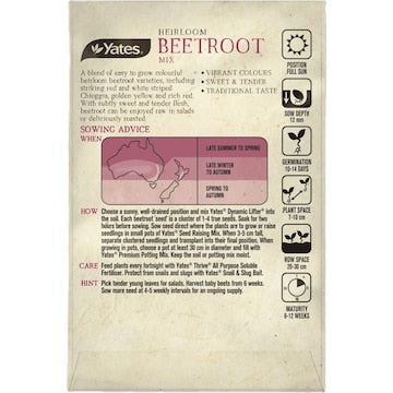 Yates Heirloom Beetroot Mix Seeds each