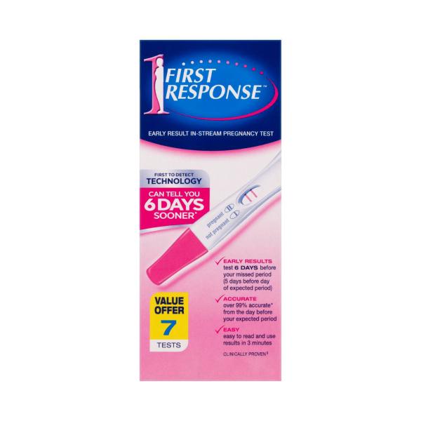 FIRST RESPONSE INSTREAM PREGNANCY TEST EARLY RESULTS 7 PACK