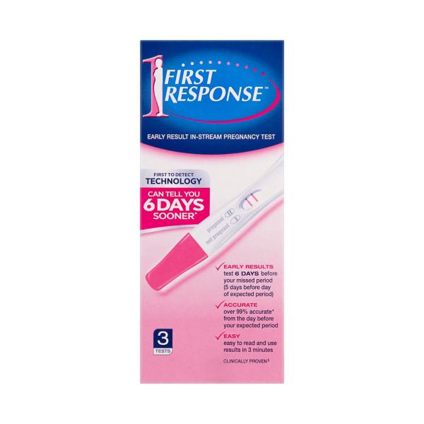 FIRST RESPONSE INSTREAM PREGNANCY TEST EARLY RESULTS 3 PACK