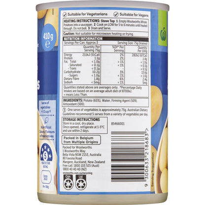 Woolworths Potato Whole 410g