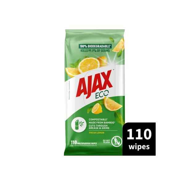 Eco Antibacterial Multipurpose Disinfectant Wipes Fresh Lemon