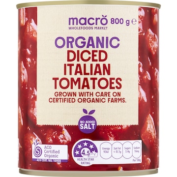 Macro Diced Italian Tomatoes 800g