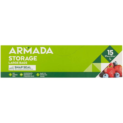 Armada Resealable Large Storage Bag 15 pack