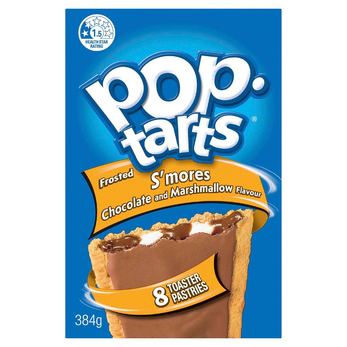 Kellogg's Pop Tarts Frosted S'mores Choc Marshmallow Toaster Pastries 384g