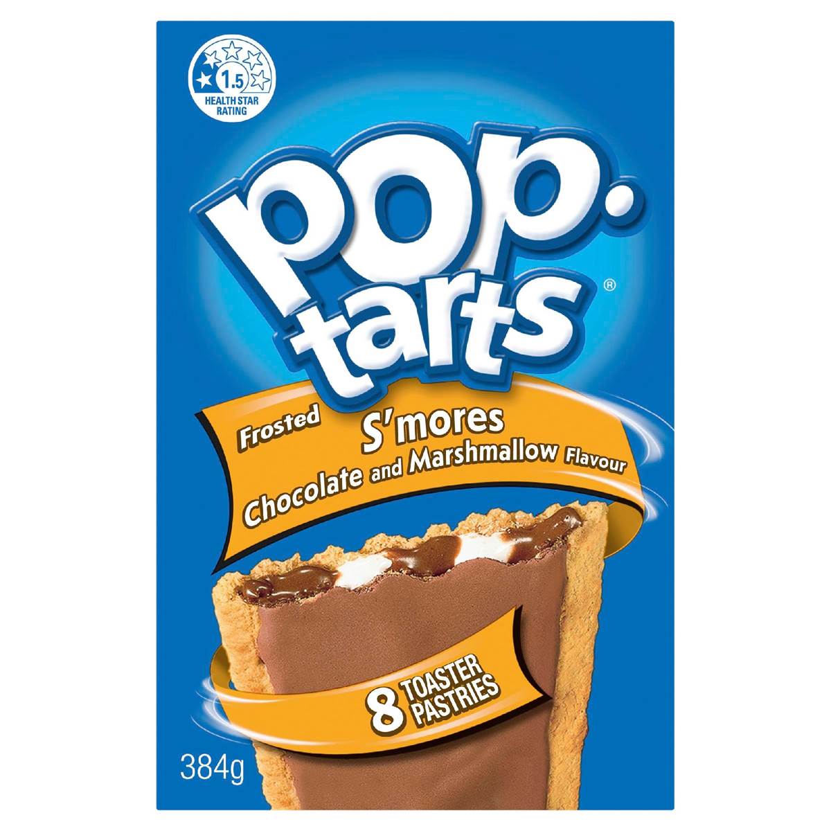 Kellogg's Pop Tarts Frosted S'mores Choc Marshmallow Toaster Pastries 384g