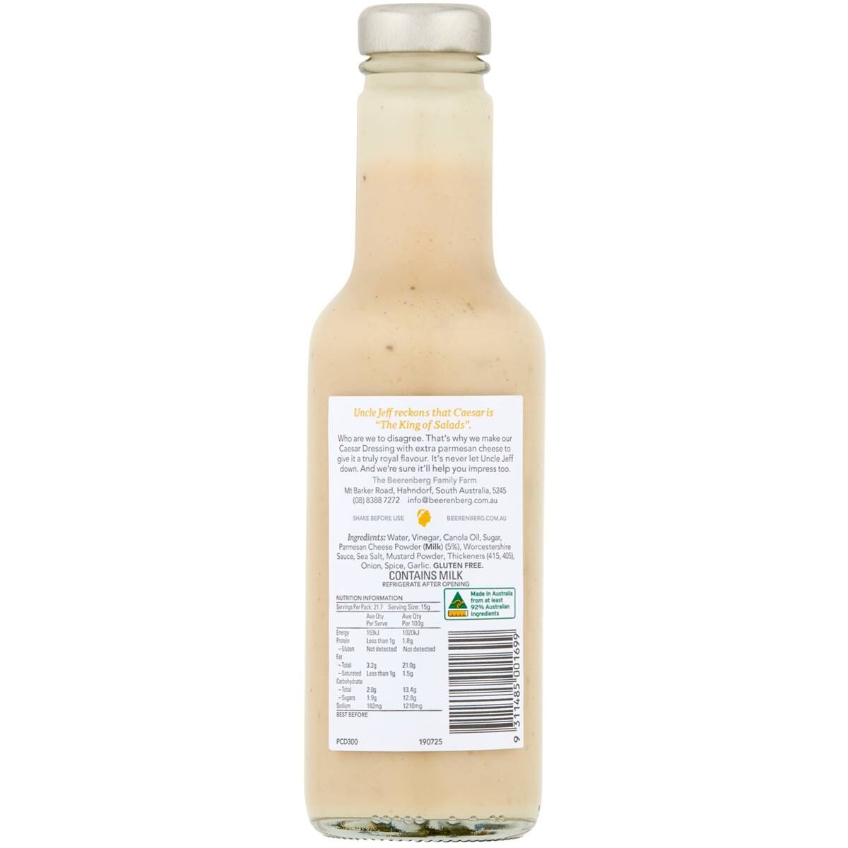 Beerenberg Dressings Parmesan Caesar 300ml