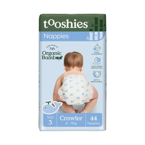 TOOSHIES ECO NAPPIES SIZE 3 CRAWLER 6-11KG 44PK
