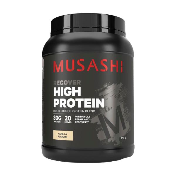 MUSASHI P30 HIGH PROTEIN POWDER VANILLA MILKSHAKE 900G
