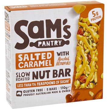Sam's Pantry Salted Caramel Nut Bar 5 pack