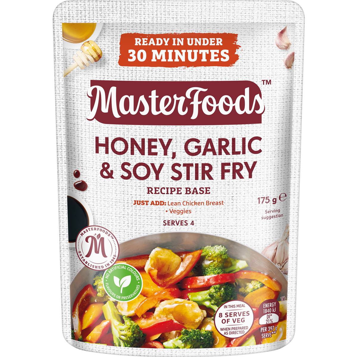 MasterFoods Honey, Garlic & Soy Stir Fry Recipe Base 175g