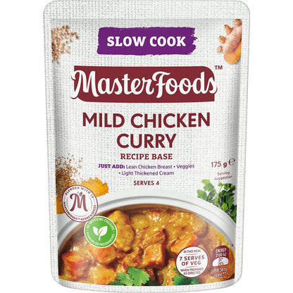 MasterFoods Mild Chicken Curry Slow Cook Recipe Base 175g