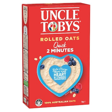 Uncle Tobys Rolled Oats Quick Porridge 1kg