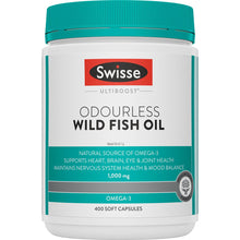 Swisse Ultiboost Odourless Wild Fish Oil Capsules 400 pack