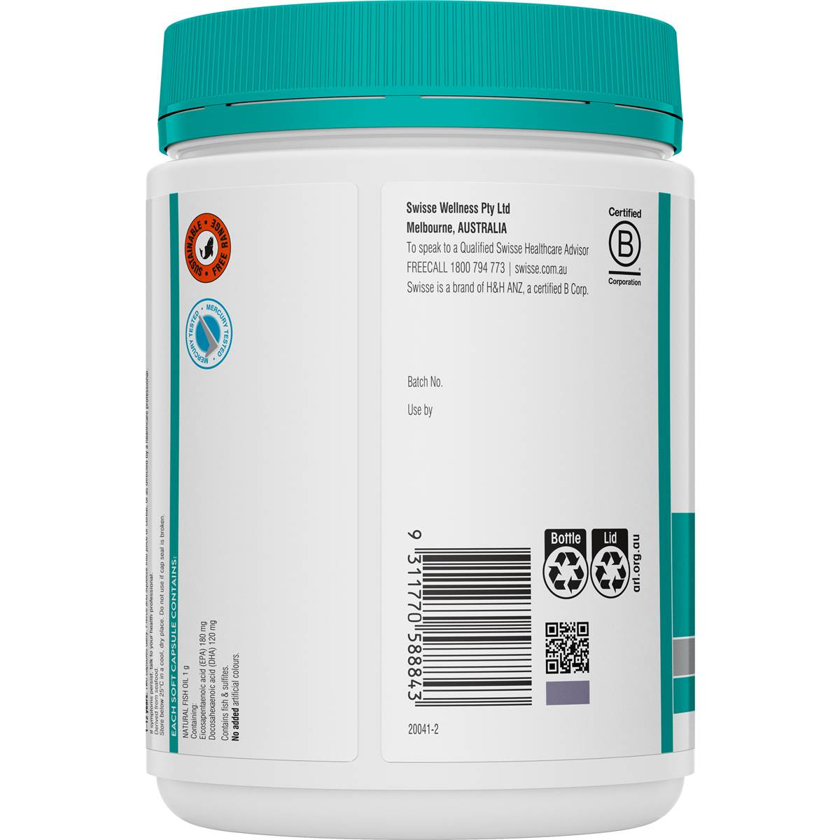 Swisse Ultiboost Odourless Wild Fish Oil Capsules 400 pack