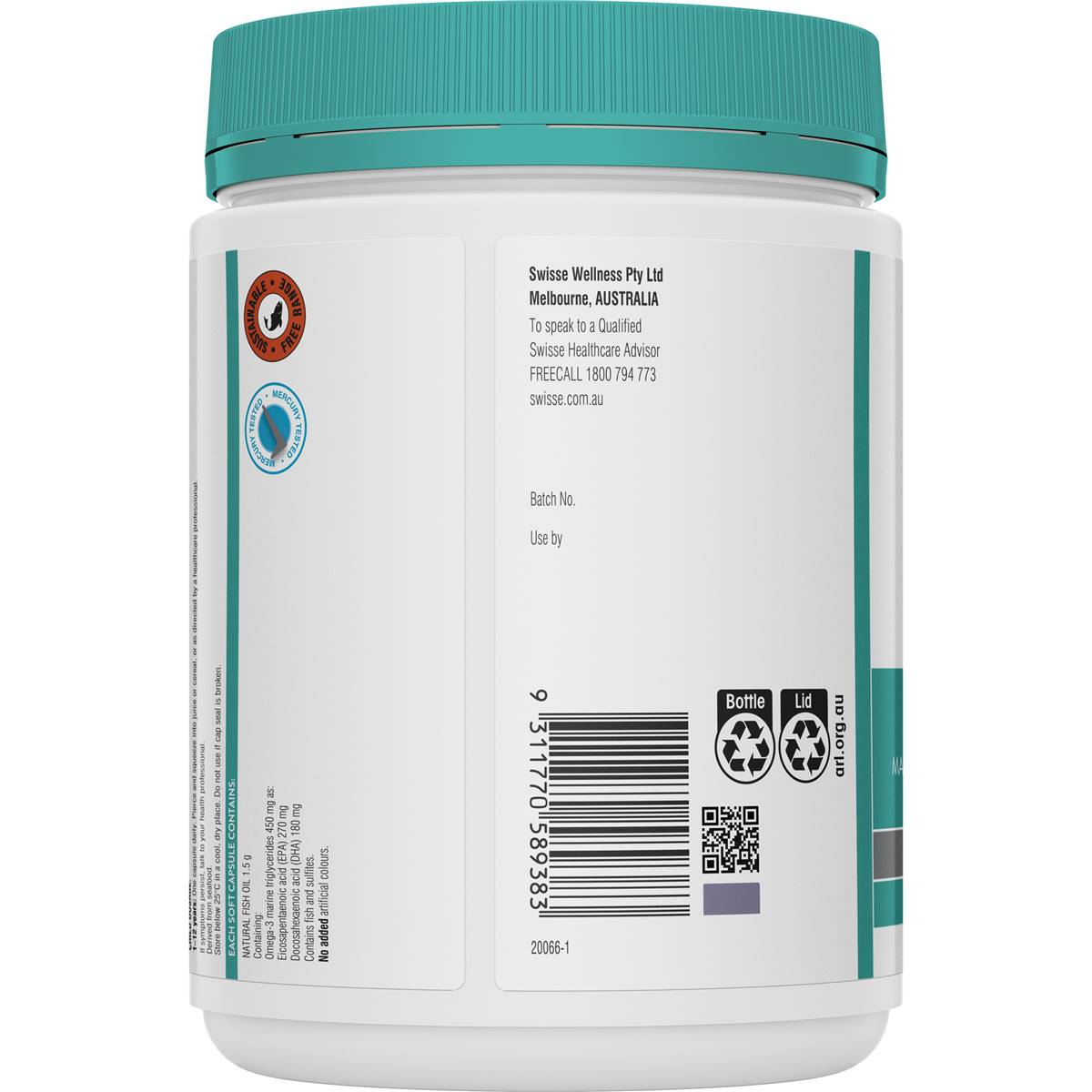 Swisse Ultiboost Odourless High Strength Wild Fish Oil 200 pack