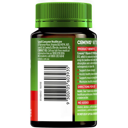 Cenovis Vitamin d 1000iu Tablets d3 For Bone Health 200 Pack
