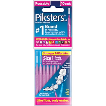Piksters Interdental Brushes Size 1 10 pack