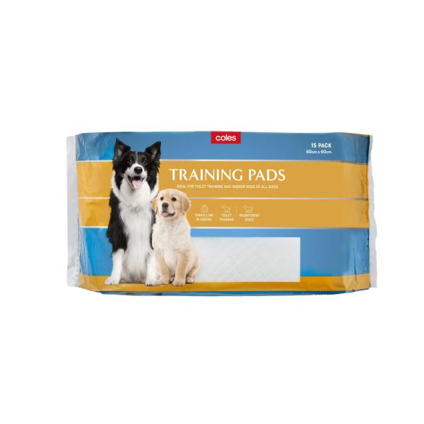 COLES DOG TRAINING PADS 15PACK