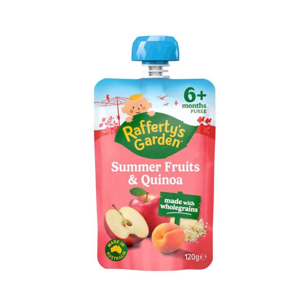 RAFFERTY'S GARDEN SUMMER FRUITS & QUINOA 6M+ 120G